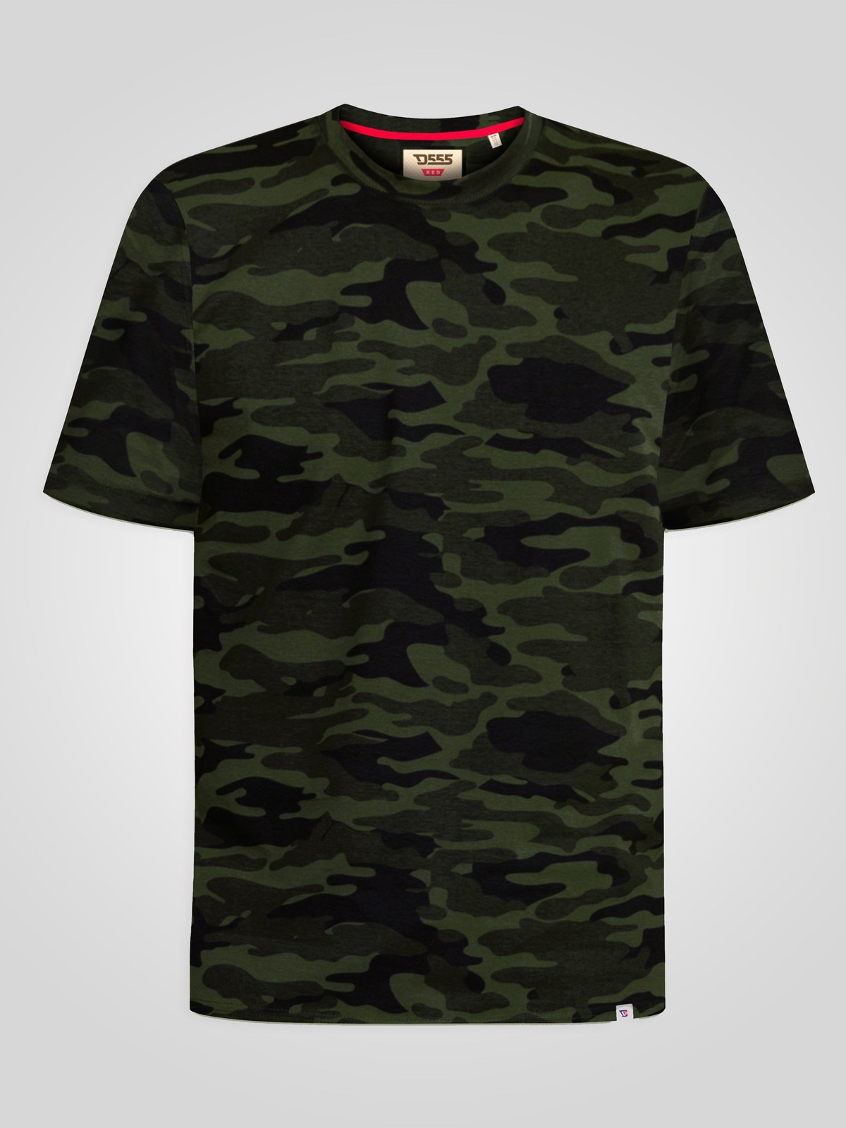 D555 Gaston Men’s Camouflage Print Everyday Short Sleeve T-shirt with Crew Neck