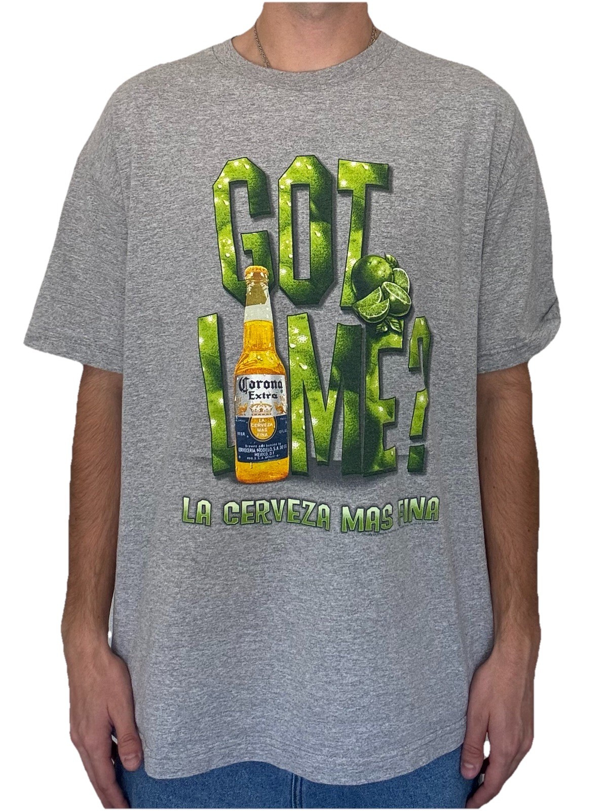 Vintage Corona Extra “Got Lime?” La Cerveza Mas Fina Graphic Tee Alstyle XL