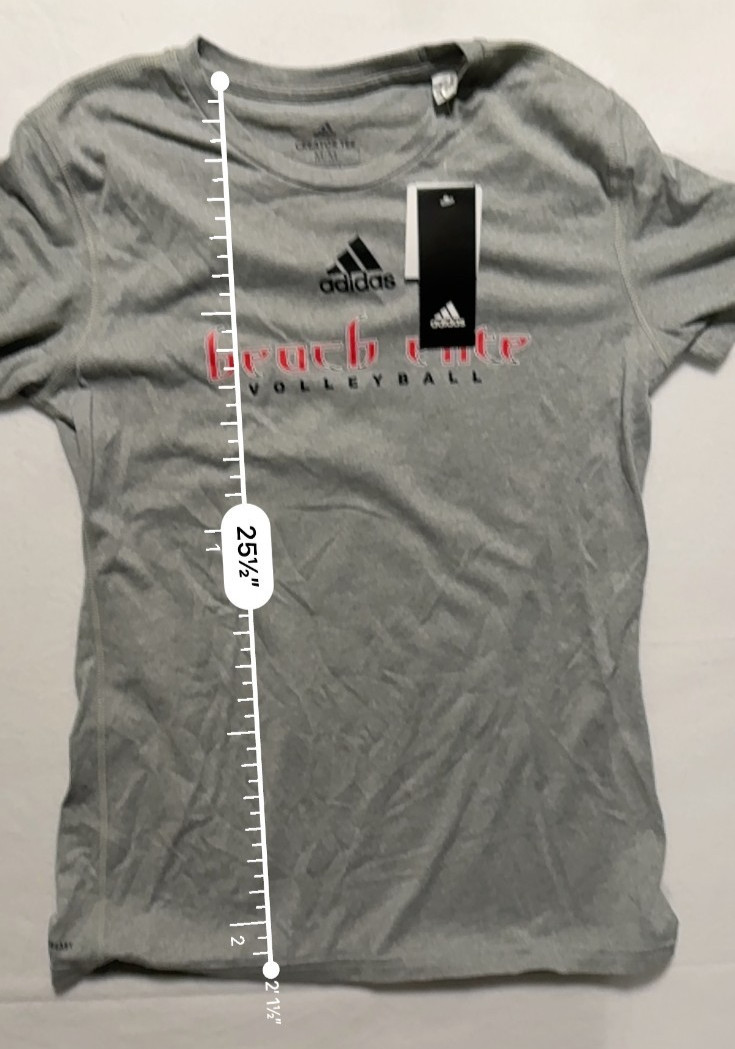Adidas Creator Tee Men’s Medium BEACH ELITE Volleyball Short Sleeve Gray T-shirt