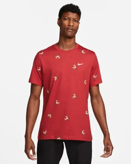 NEW Size XL Nike Tiger Woods Frank Golf Red All Over Print Crew T Shirt Tee Mens