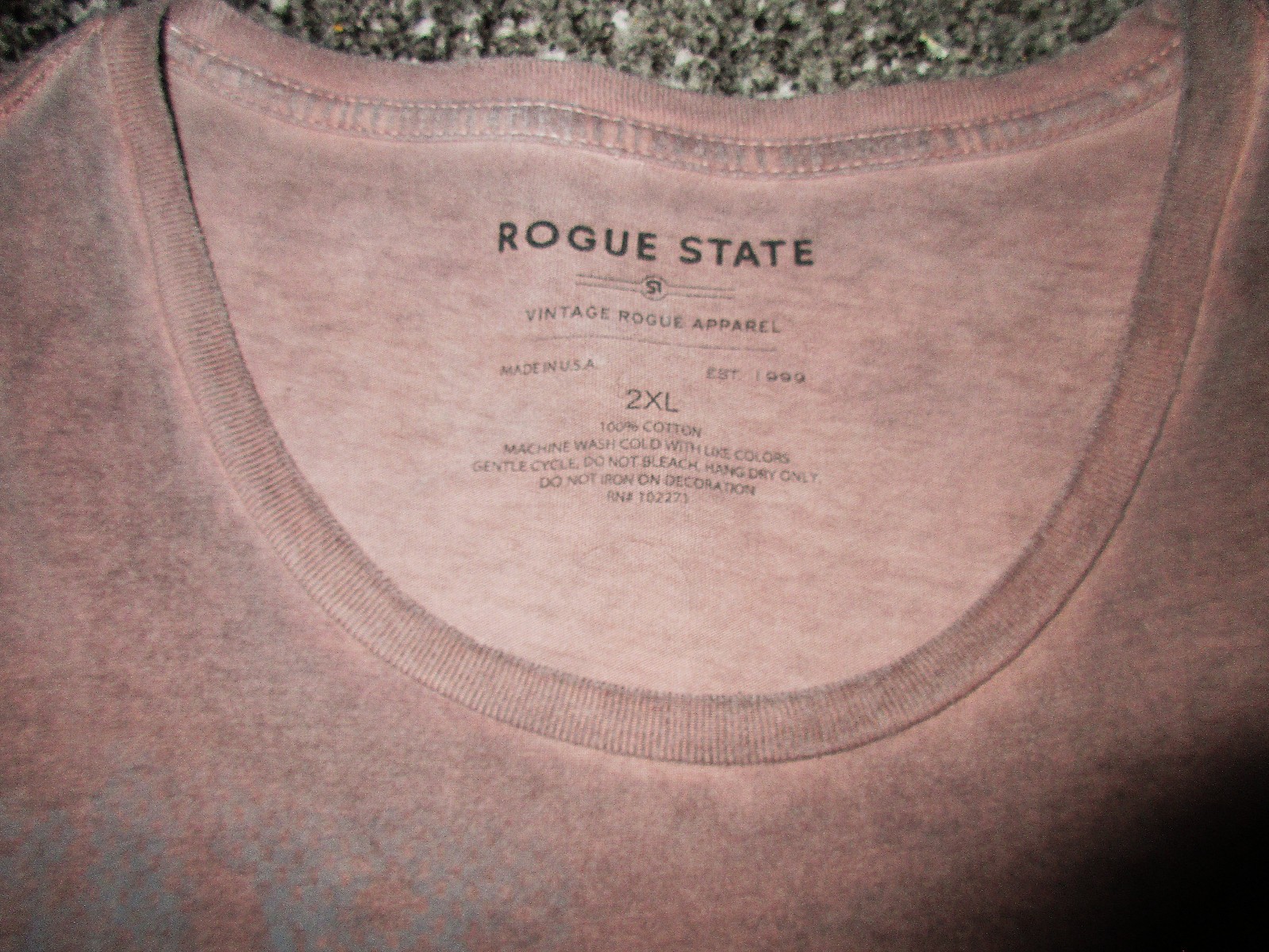 Gently Worn Men’s ROGUE STATE Brown Rock Style T-Shirt! Size XXL