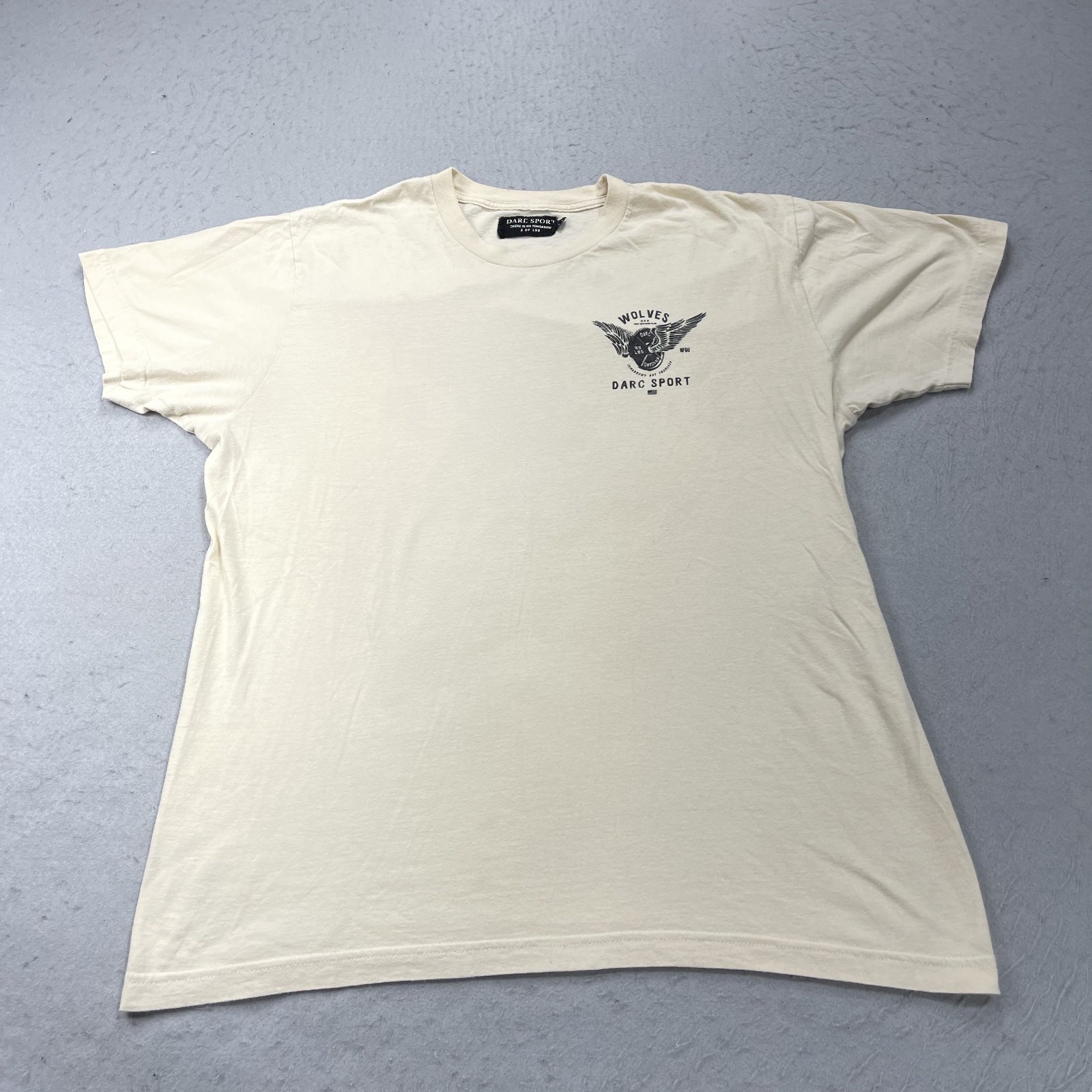 Darc Sport Shirt Mens Large Beige Wolves Bodybuilding Club Gym 2 of 100 Limited