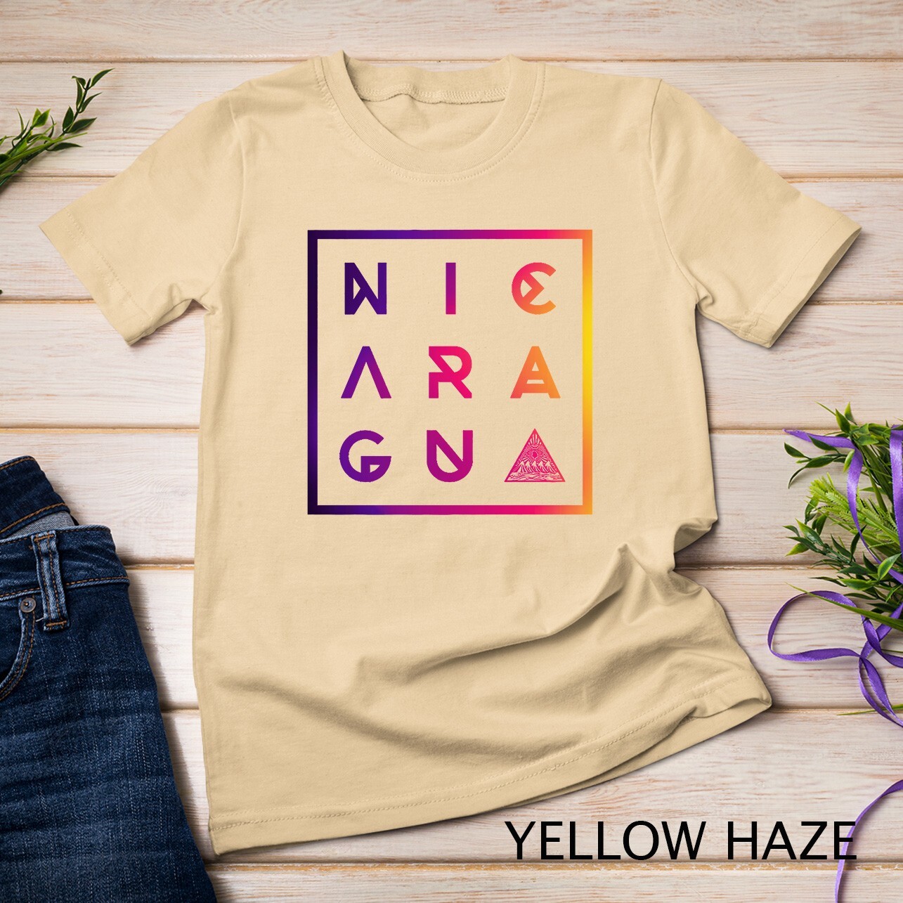 Colorful Geometric Nicaragua Premium T-Shirt Unisex T-shirt
