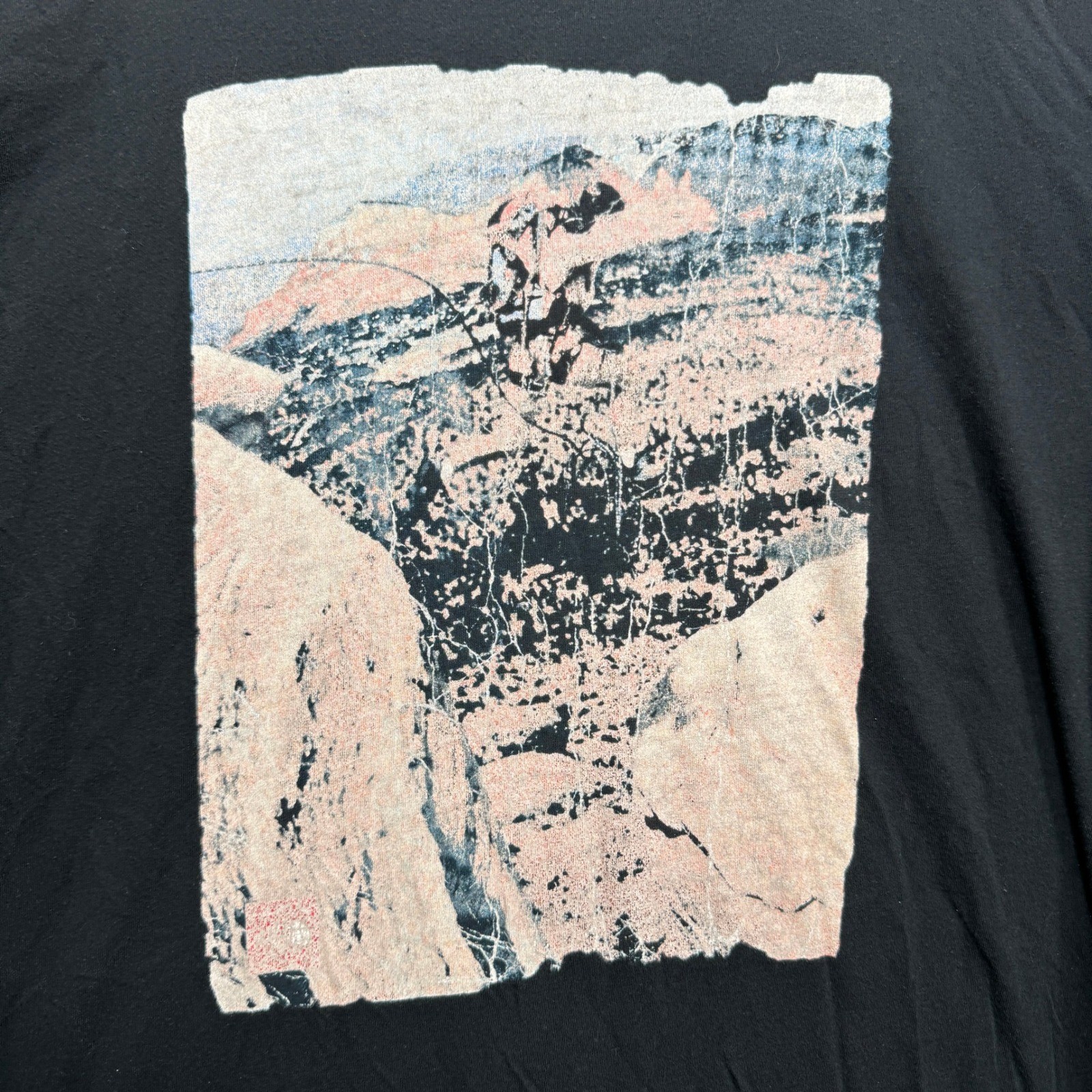 The North Face Classic Fit Graphic Tee Mens XL Black Long Sleeve Outdoor