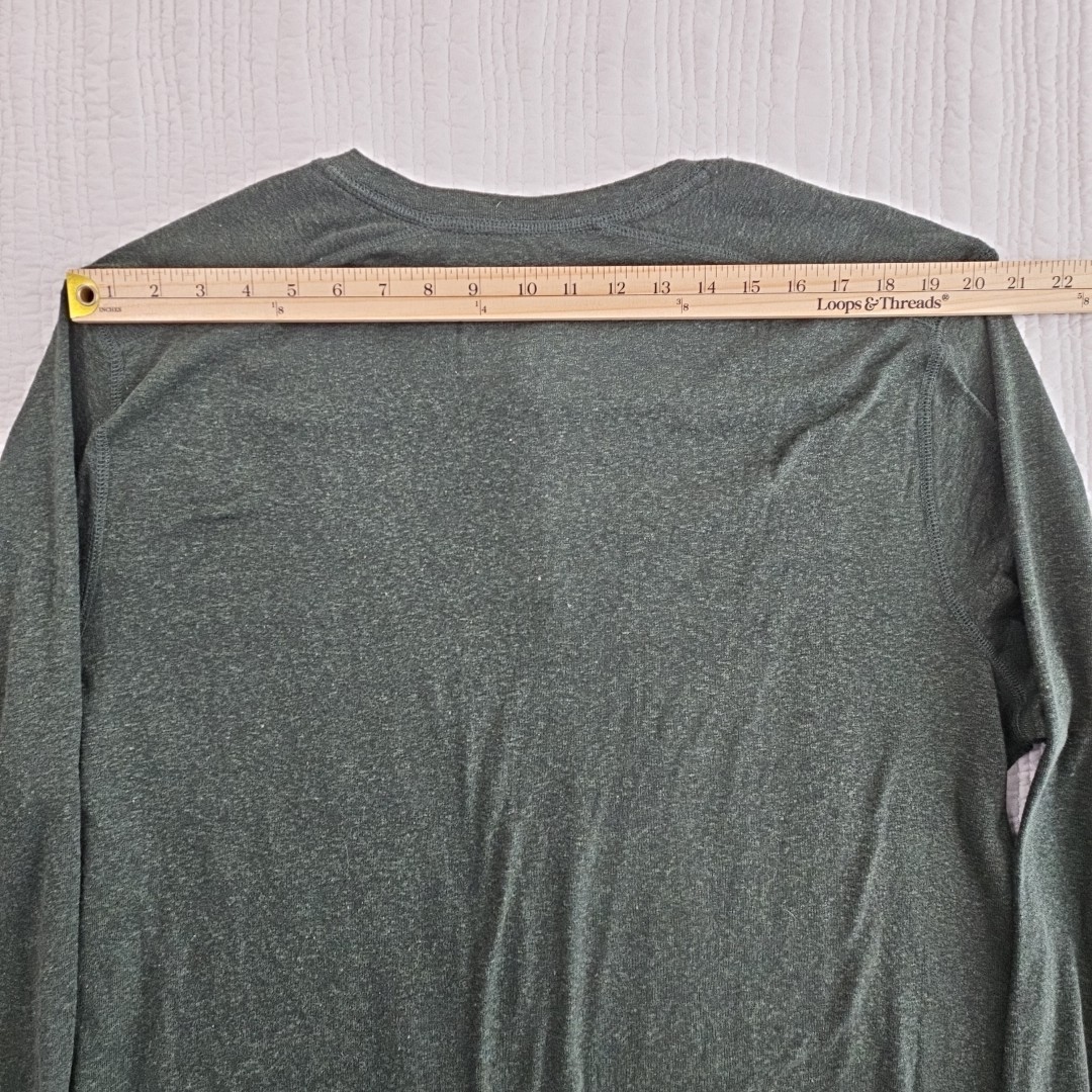 APT 9 Premier Flex Henley Men’s 2XLT Hunter Green Long Sleeve NEW Stretch NWT