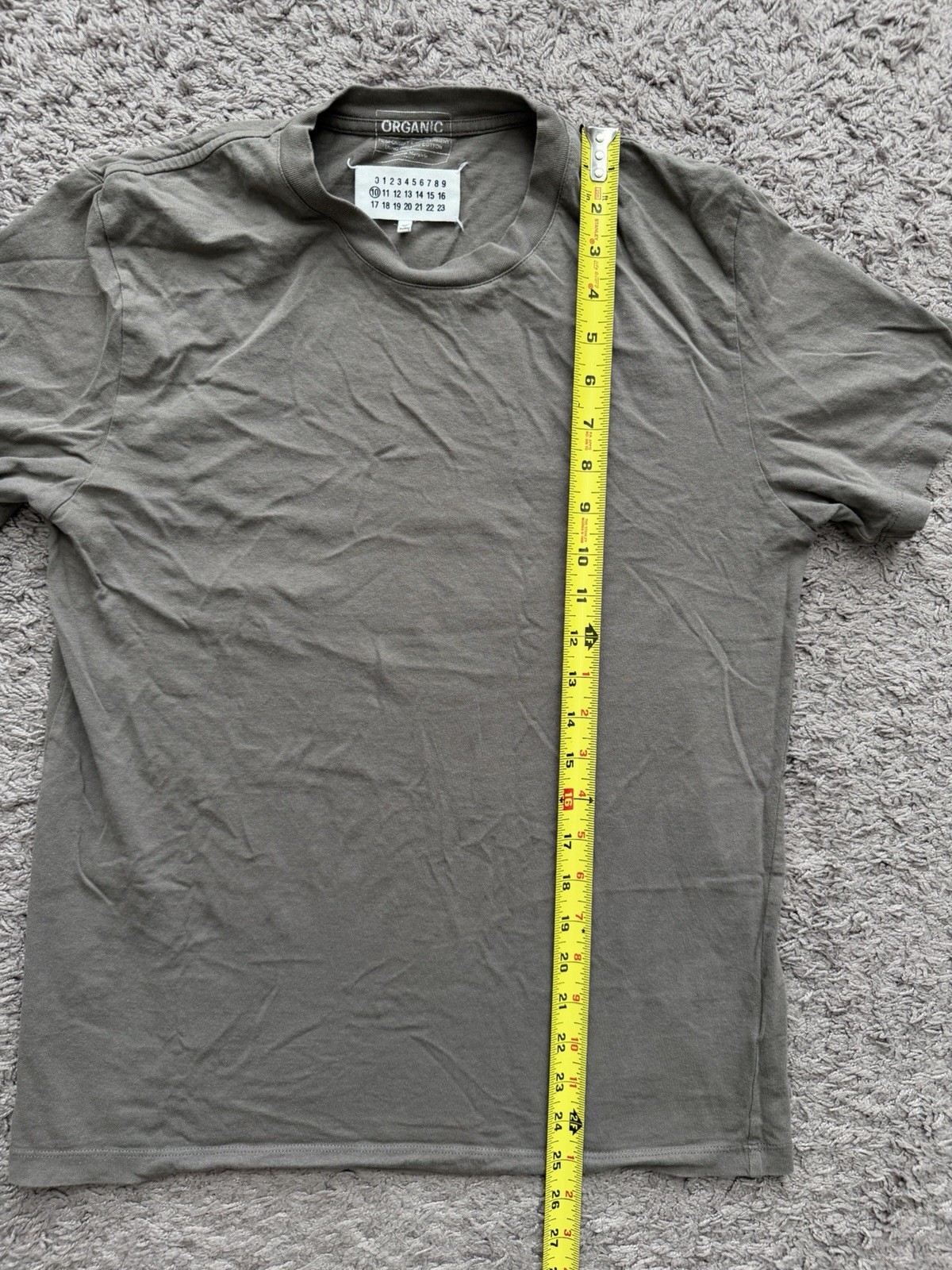 Maison Margiela T Shirt Crew Neck Short Sleeve Men’s Size Small Gray