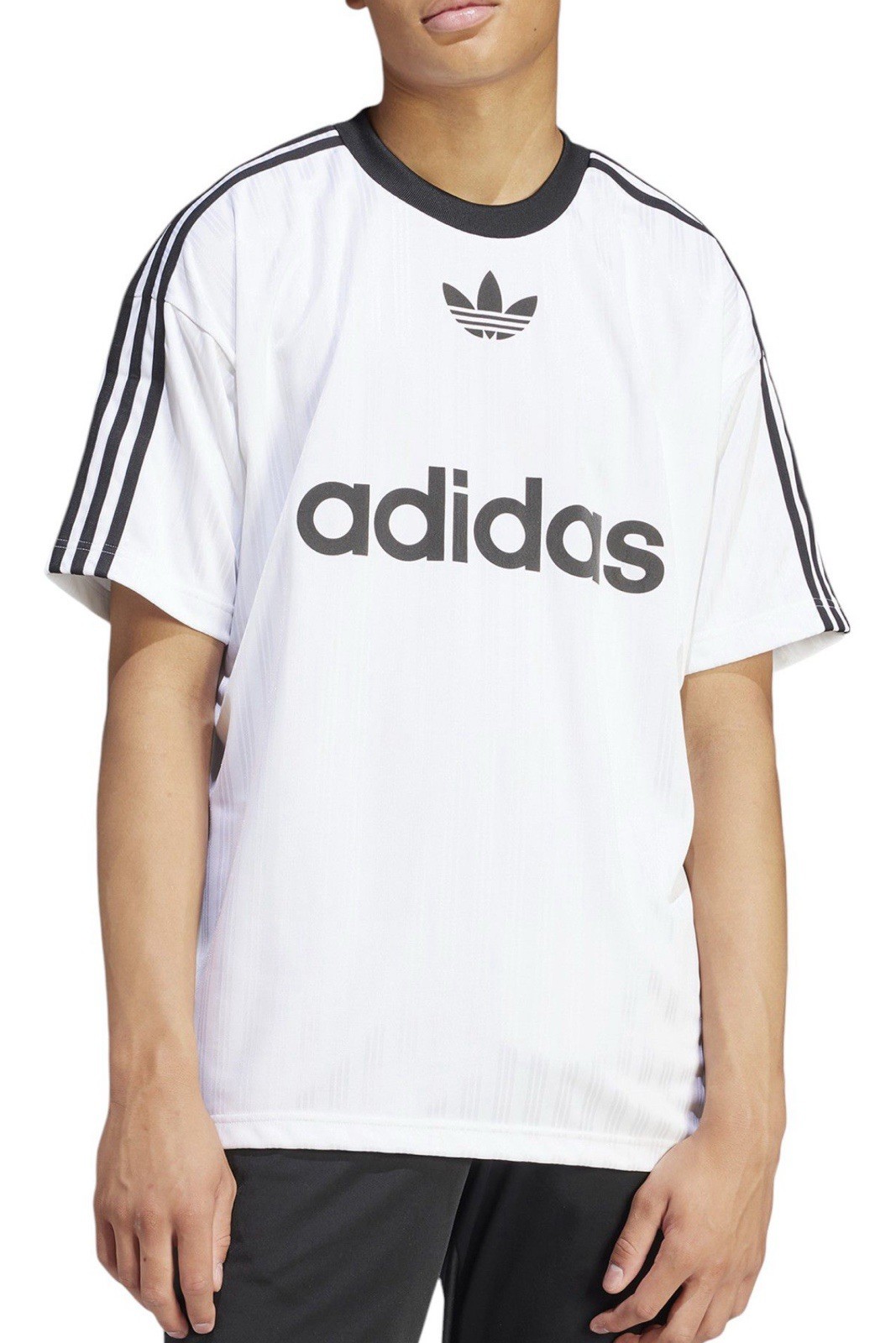 NEW MEN’S ADIDAS ORIGINALS TREFOIL POLY TEE SHIRT SIZE Large White IM9459