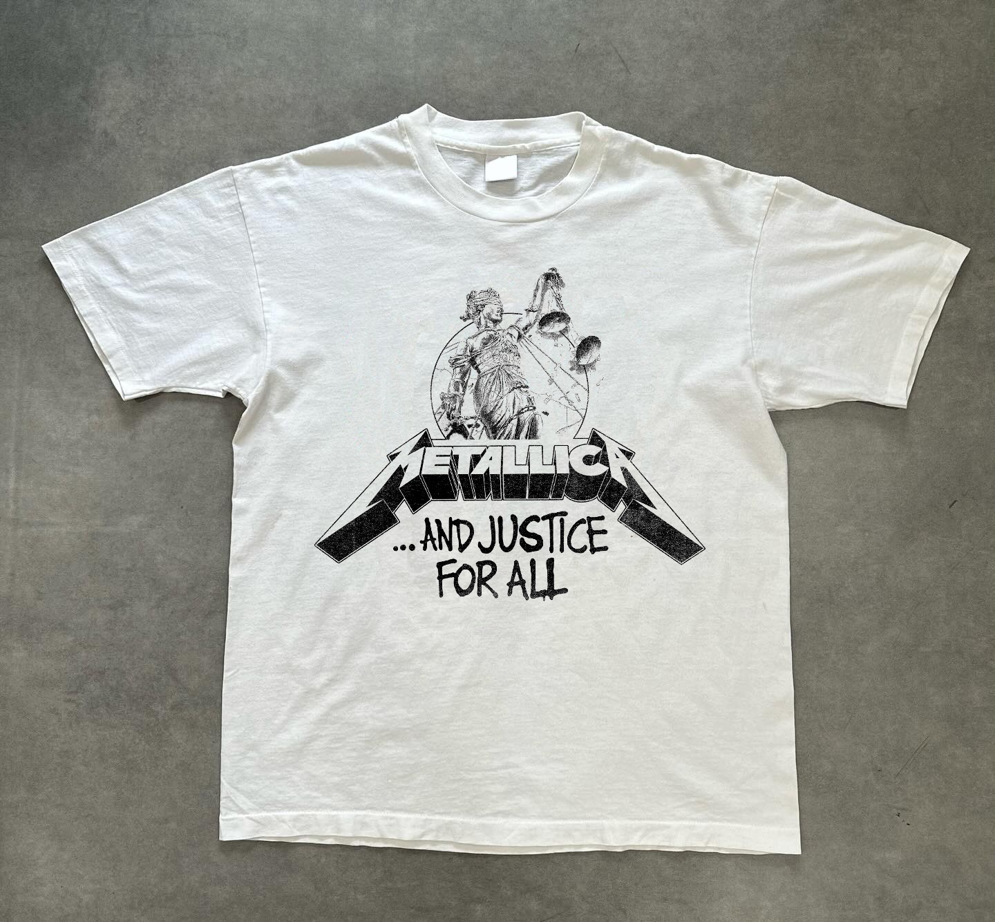 Metallica and Justice For All Thrash Metal White Unisex T-shirt Size S-5XL