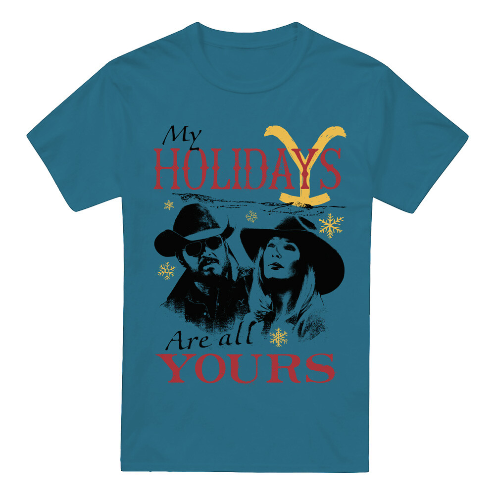 Yellowstone Christmas My Holidays Are All Yours Dark T-Shirt S-2XL, Slate