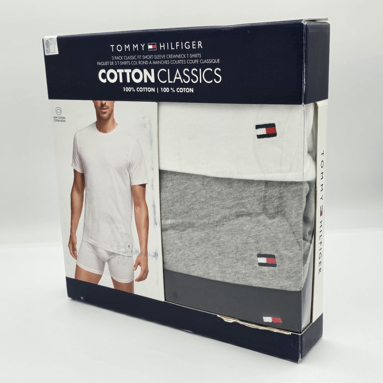 Tommy Hilfiger Men’s 3-Pack Cotton Classics Crewneck Undershirt DR09163337 NWT