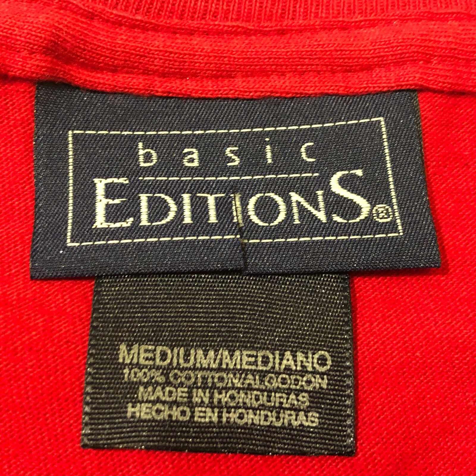 New Men’s Red Basic Edition T-Shirt 100% Cotton-Front Pocket – Size Medium