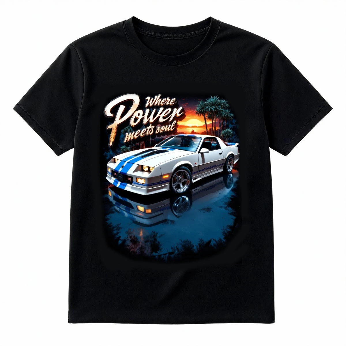 1989 IROC‑Z 1LE Camaro T shirt- Vintage Muscle Car Unique Artwork Graphic Tee