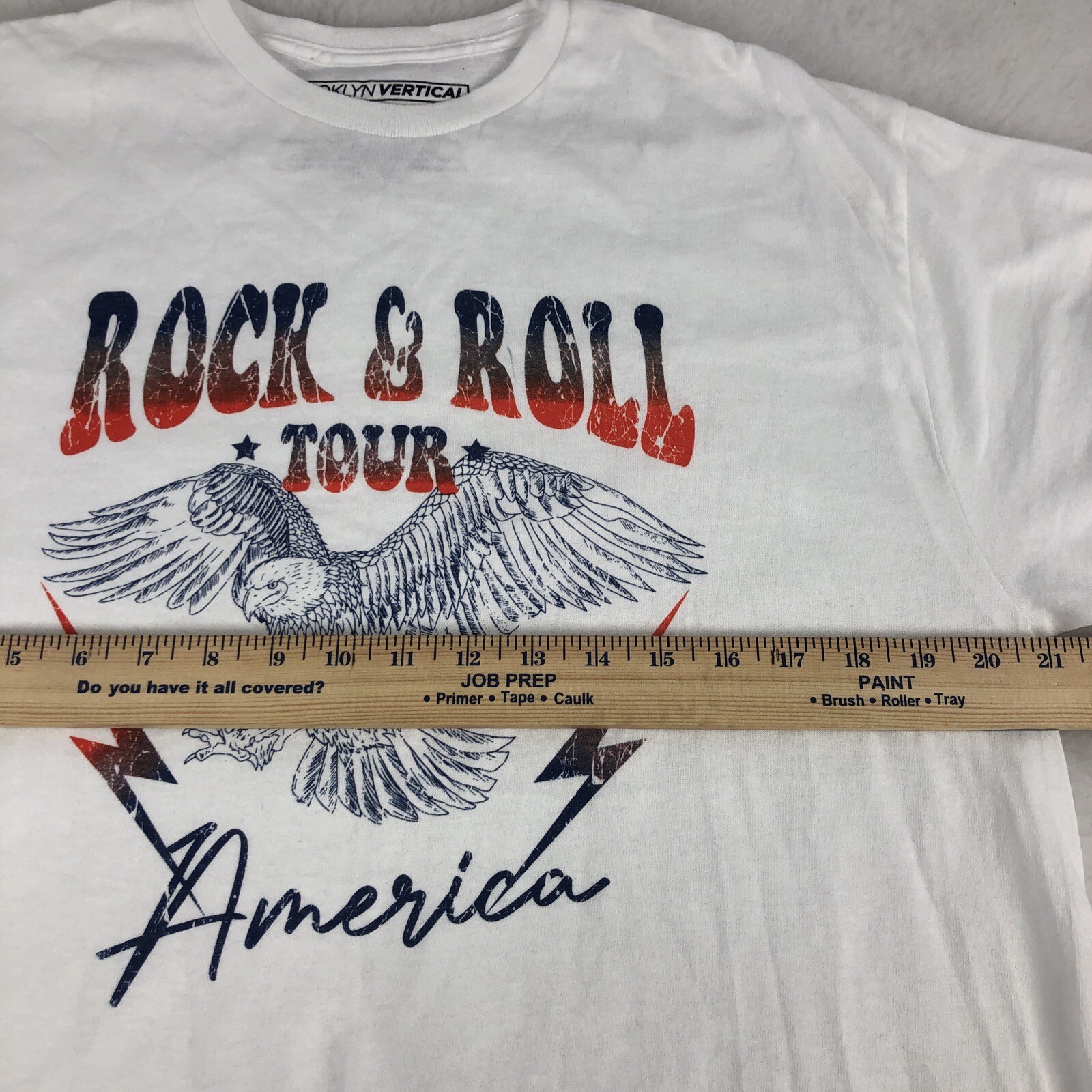 Brooklyn Vertical Rock And Roll Tour America Men’s size XLarge White
