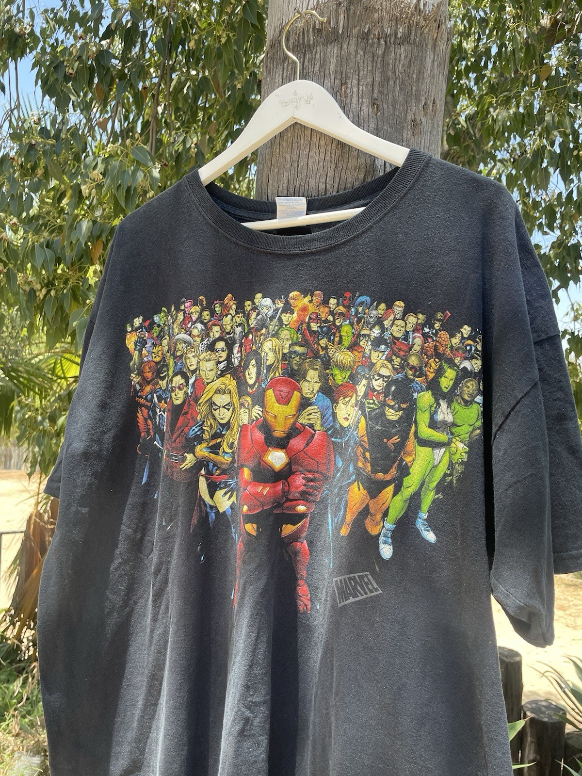 Vintage 2000s Mad Engine Marvel Comic Tshirt Black 2xl