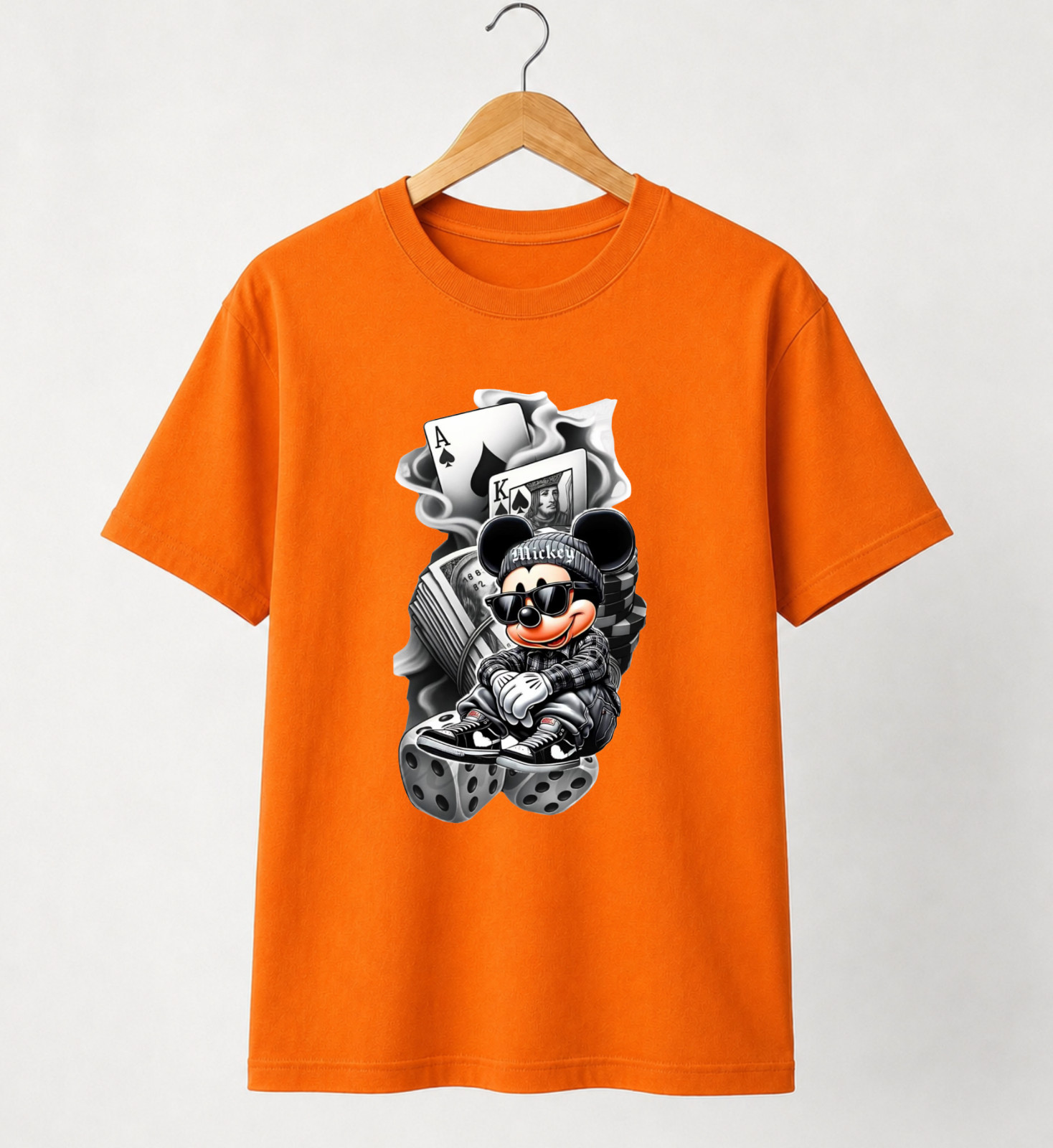 Mickey Casino Streetwear Urban T-Shirt Men Women Unisex