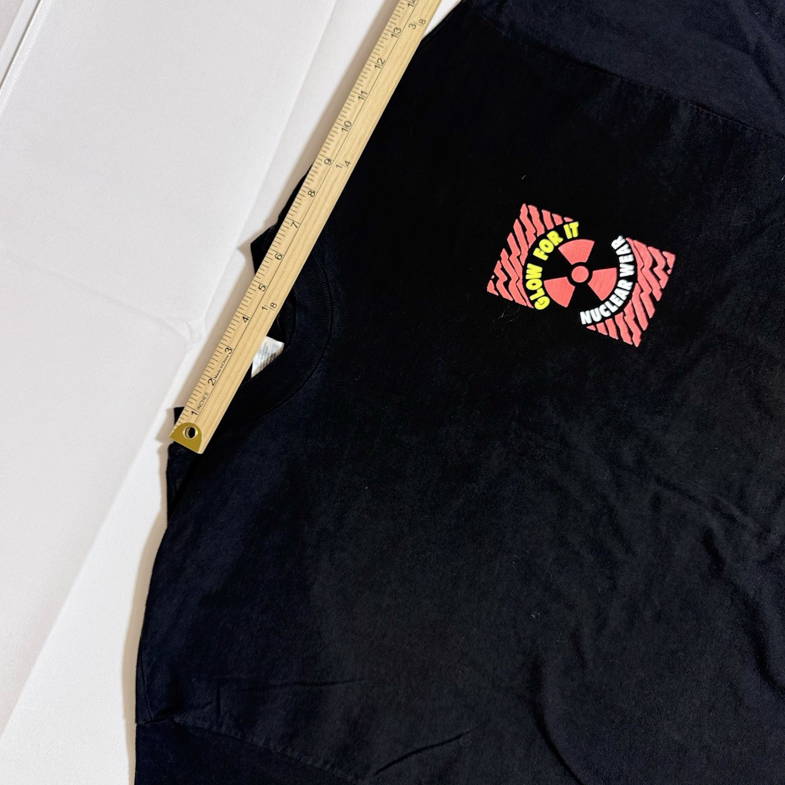 Hanes Beefy VTG Tee, Glow For It, Nuke Wear, USA, Single Stitch, Male, Black, XL