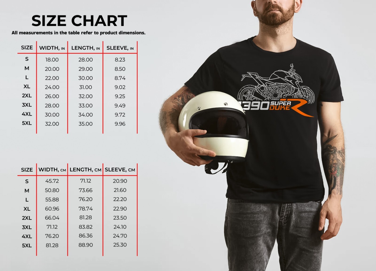 KTM 1390 Super Duke 2024 – Motorcycle T-Shirt for StreetFighter Riders