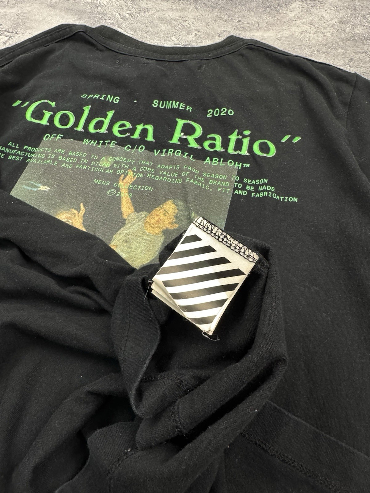 Off-White “Golden Ratio” Pascal Skeleton Graphic Black T-Shirt