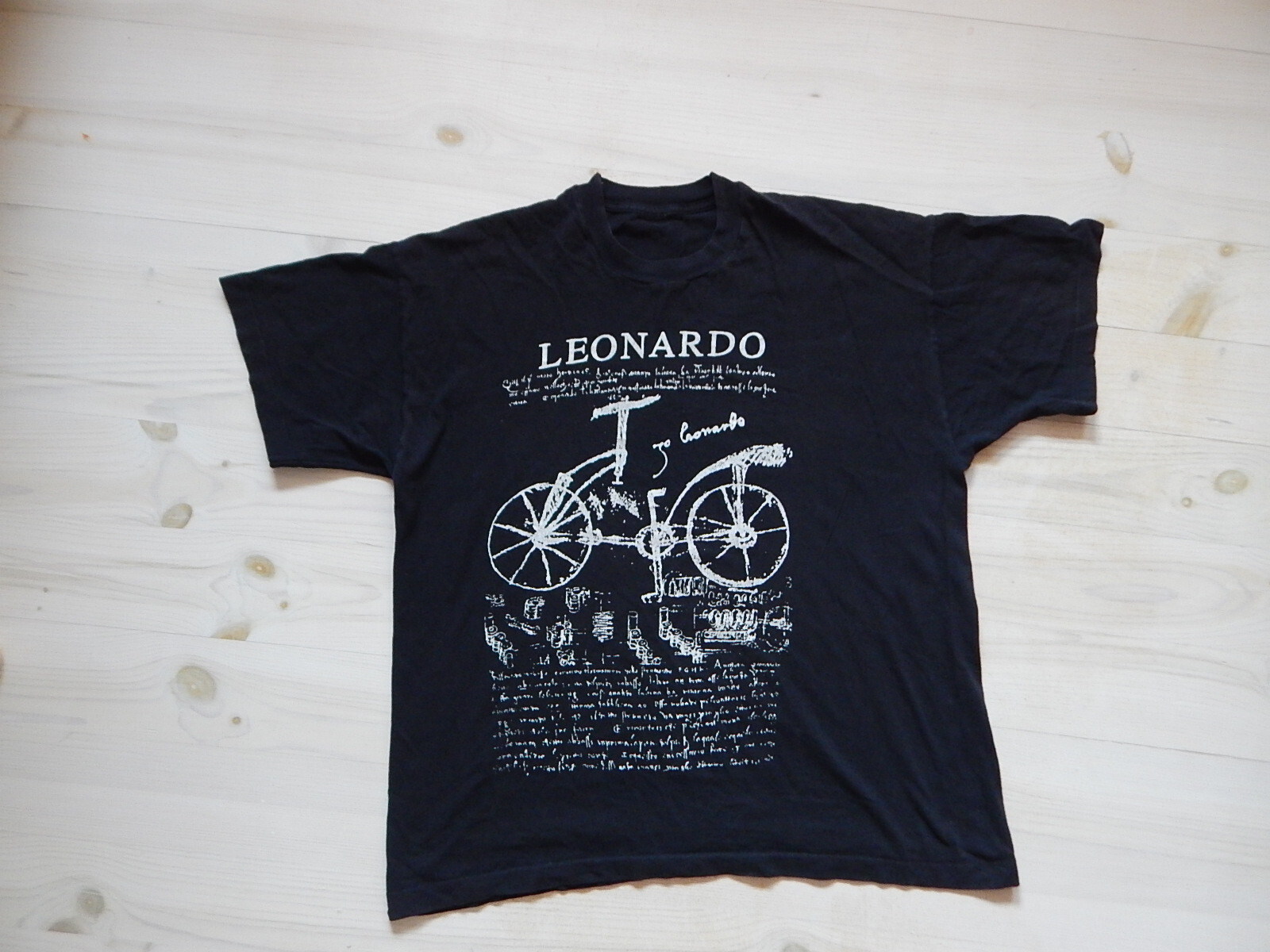 vintage leonardo da vinci single stitch art tee