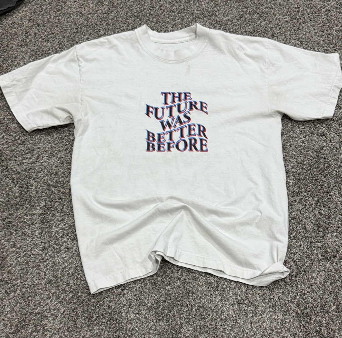 Flashback Streetwear Company 3D Graphic Double Side AOP Size Medium Small Stain