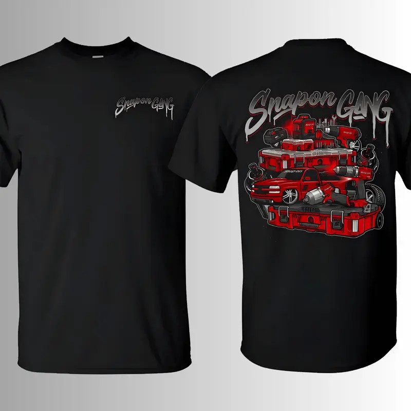 Snap-on Red Tools Street Truck Mechanic T-Shirt Garage Graphic Tee