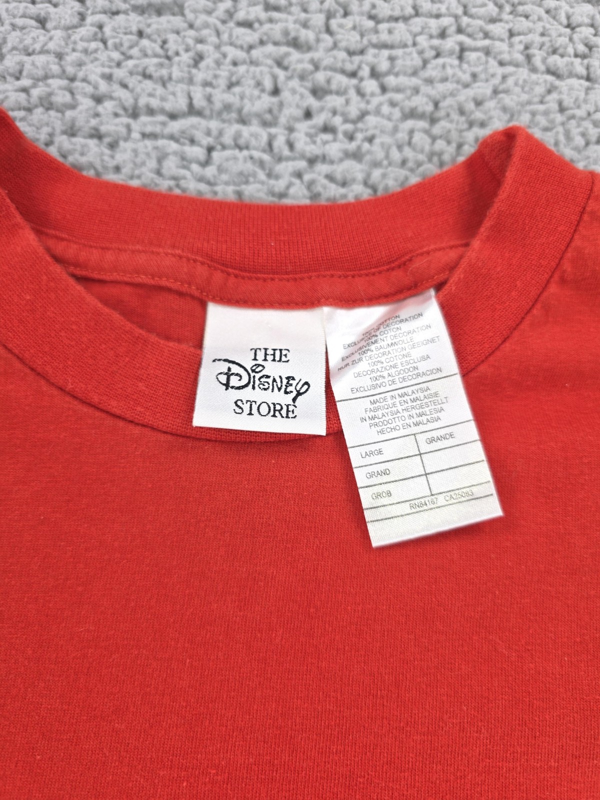 Disney 101 Dalmatians Shirt Mens Large Red Pocket Puppy Graphic Tee Disney Store