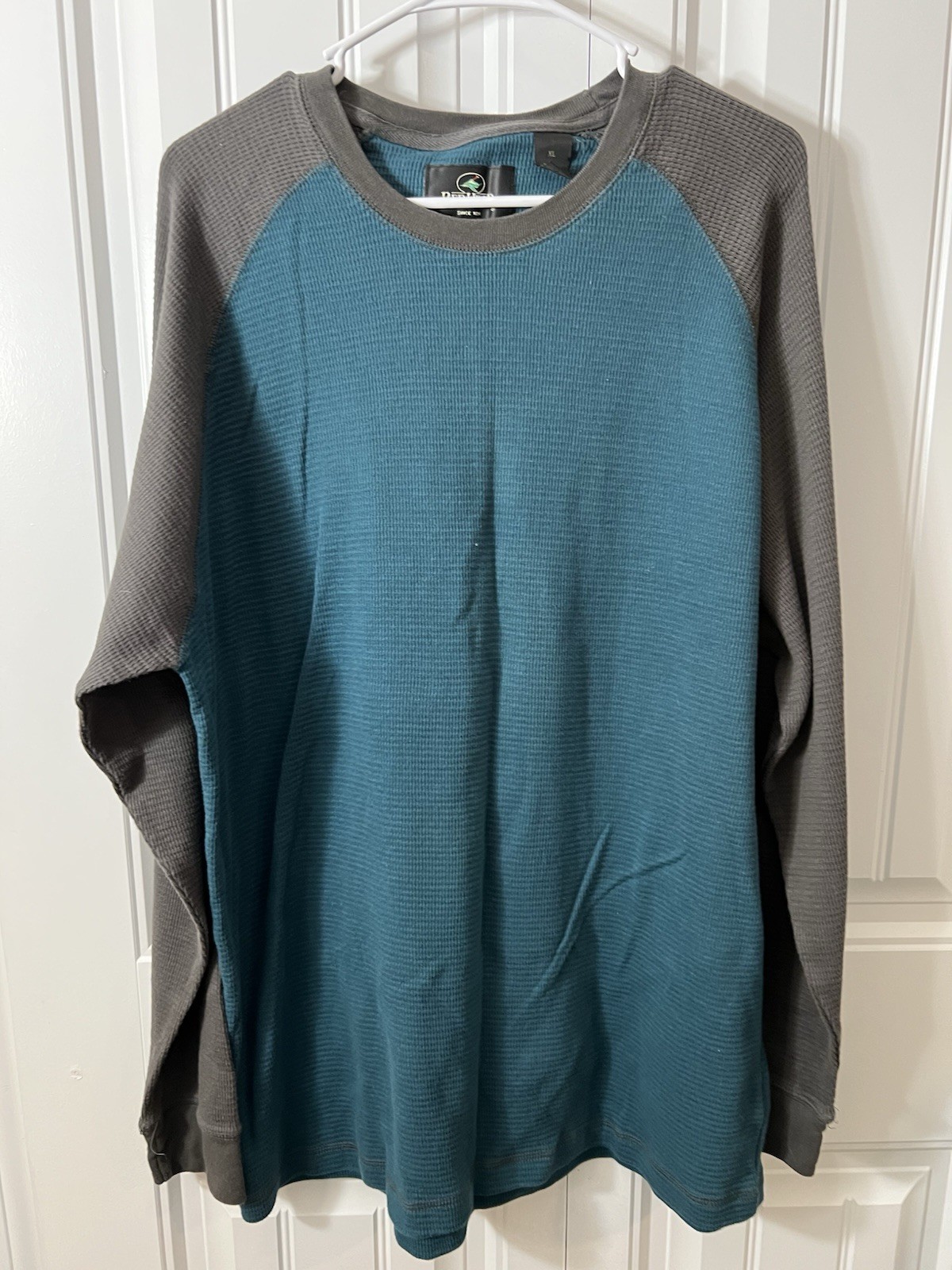 Redhead Long Sleeve Ragland Thermal Teal And Gray Size XL