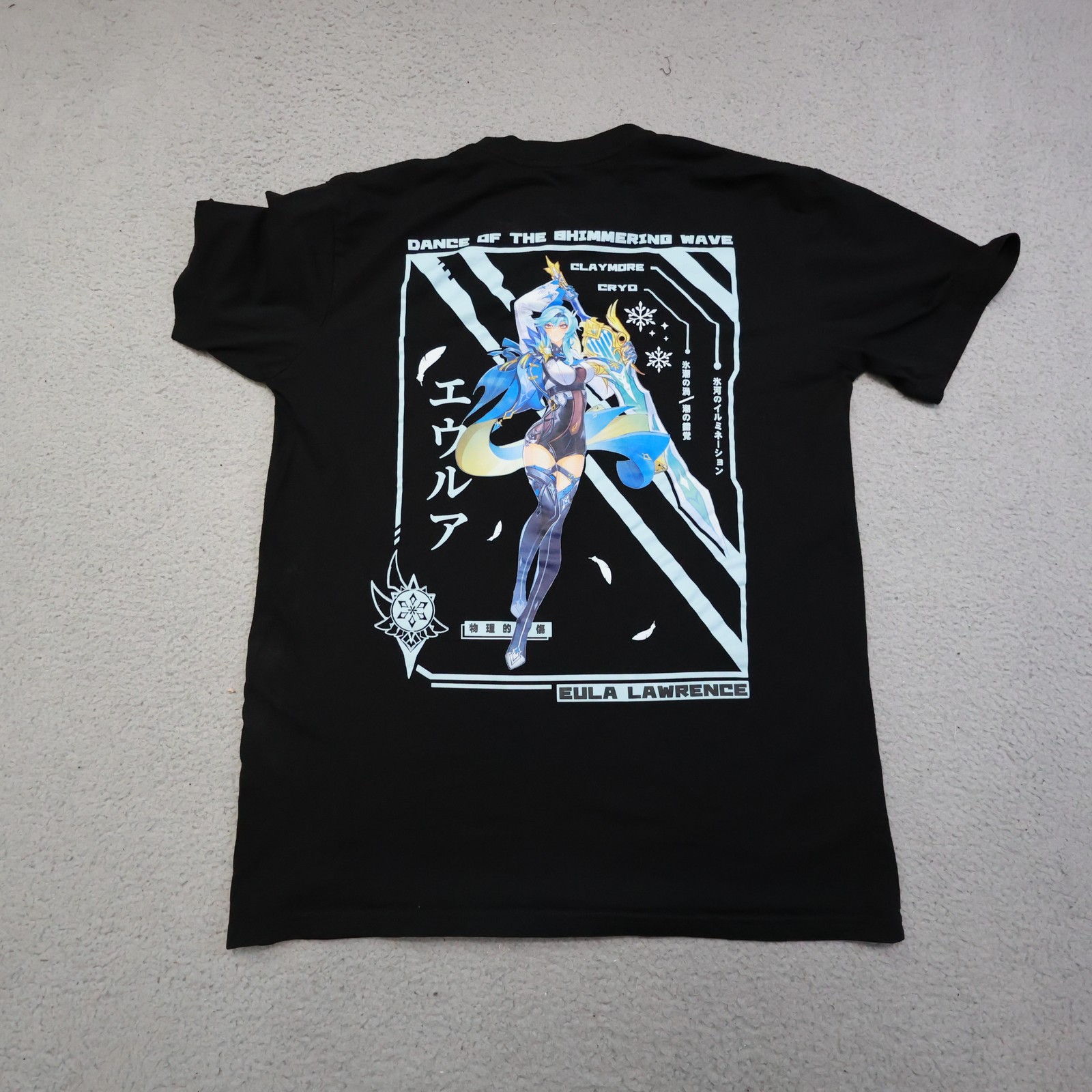 Luminix Eula Lawrence Shirt Mens Large Genshin Impact Anime Graphic Cosplay Tee