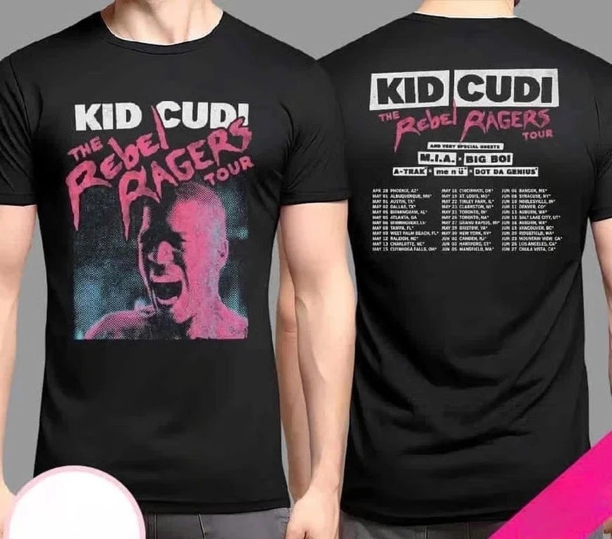 Kid Cudi The Rebel Ragers Tour Dates 2026 With Special Guest T-Shirt