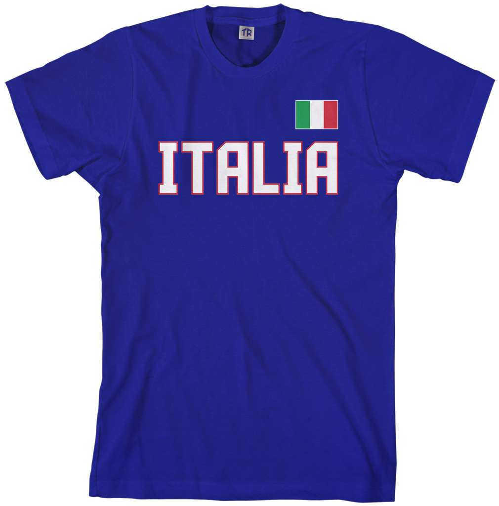Threadrock Men’s Italia National Team T-shirt Italy Soccer