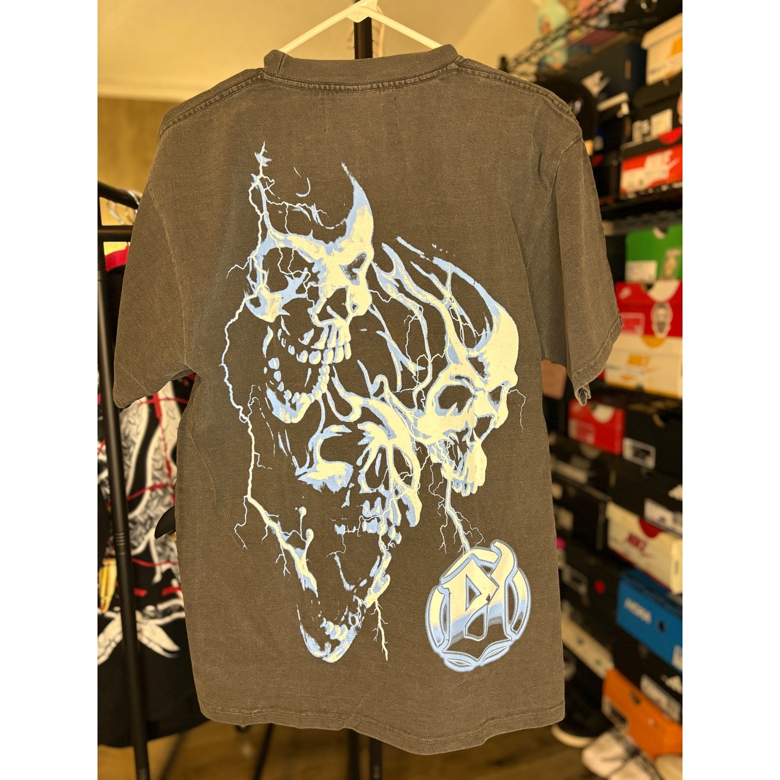 NEW w/ Tag – Evil Vice – Skull TShirt (Gray), SZ S
