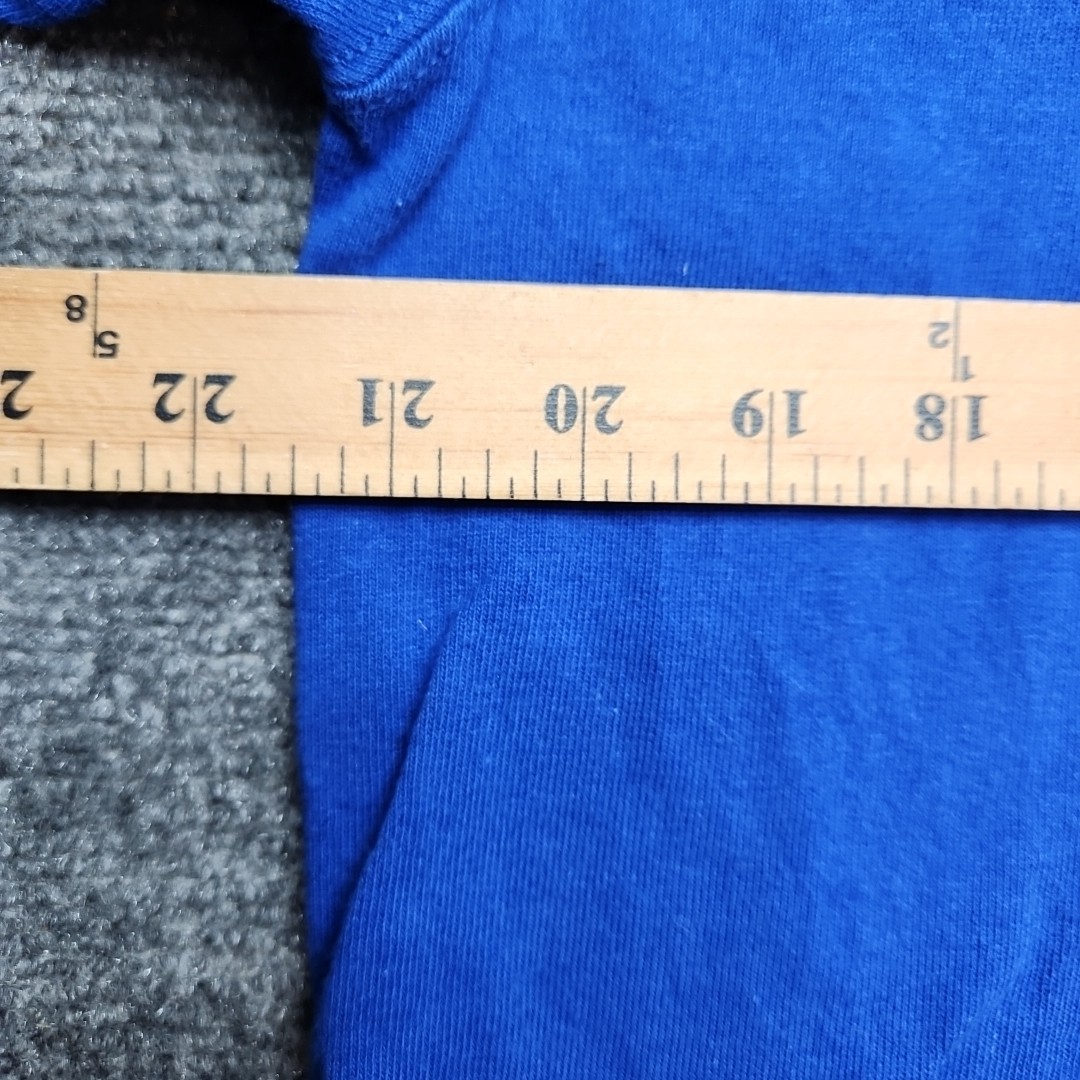 Vintage Champion Athletic Blank T-Shirt Men XL Sportswear Plain Blue Late 90s