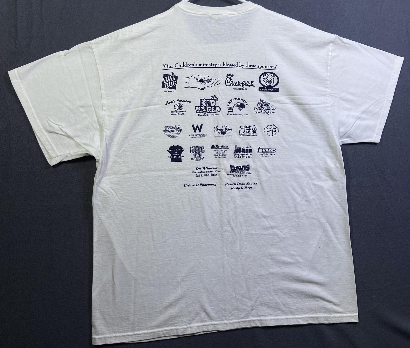 Vintage Shirt Mens 2XL White Smiths Station Baptist 5K Christian Run Tee VTG EUC