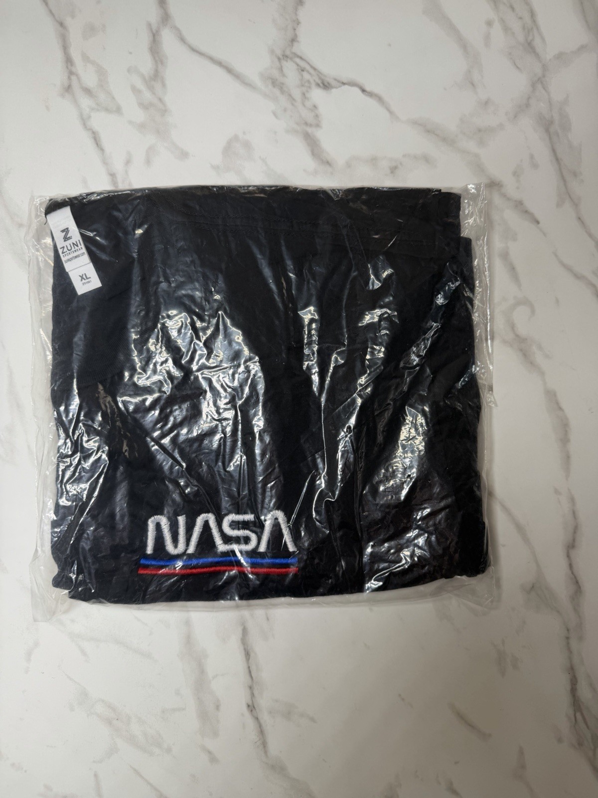 Zuni Sportswear NASA Embroidered Logo Black Men’s XL Short Sleeve Crew Tee