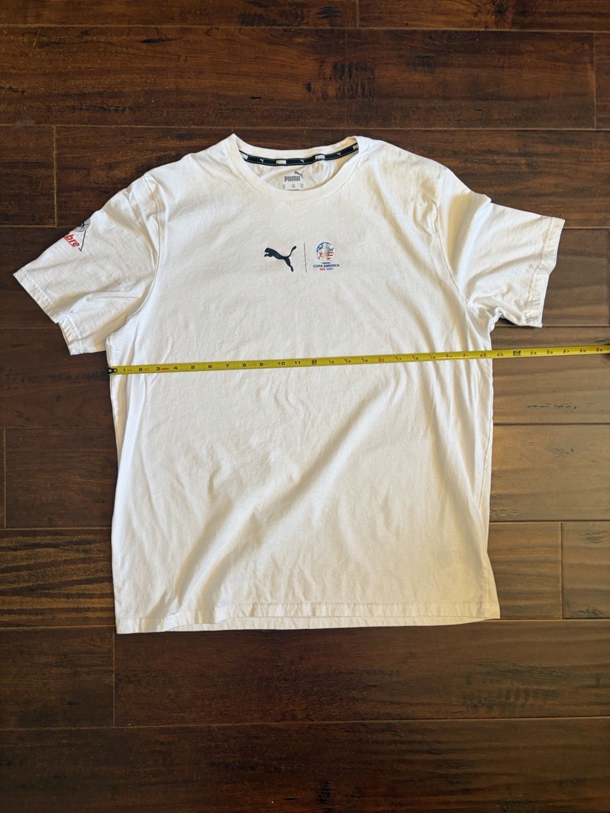 Puma Copa America 2024 ‘Cumbre’ logo tee size XL measurements pictured