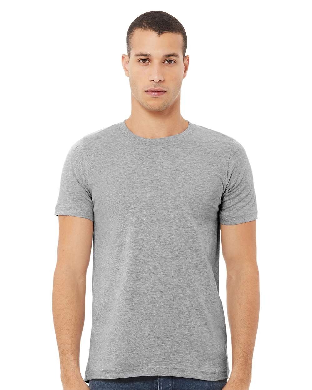 Bella + Canvas 3001CVC Small Athletic Heather Grey CVC Jersey Tee Unisex Tshirt