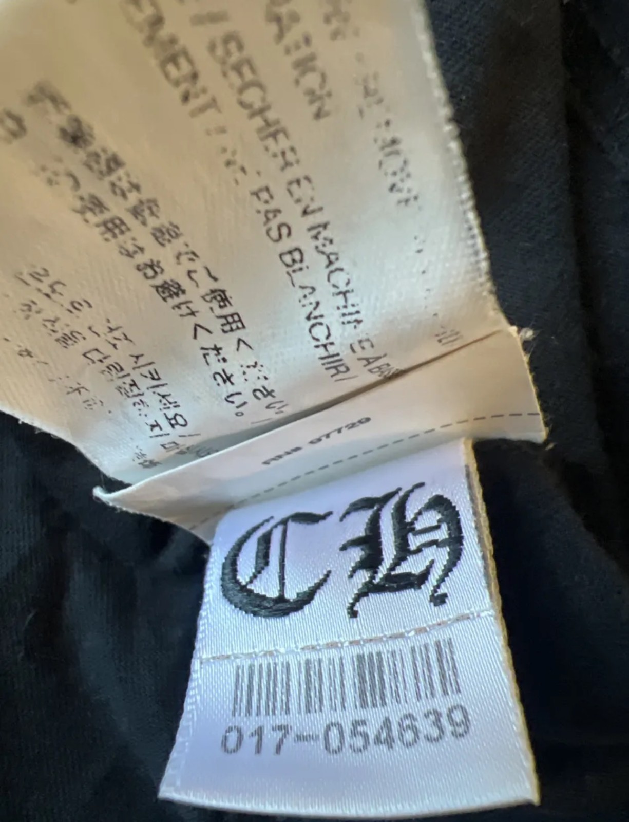 Chrome Hearts Black Graphic Pocket T-Shirt Horseshoe Logo Size M