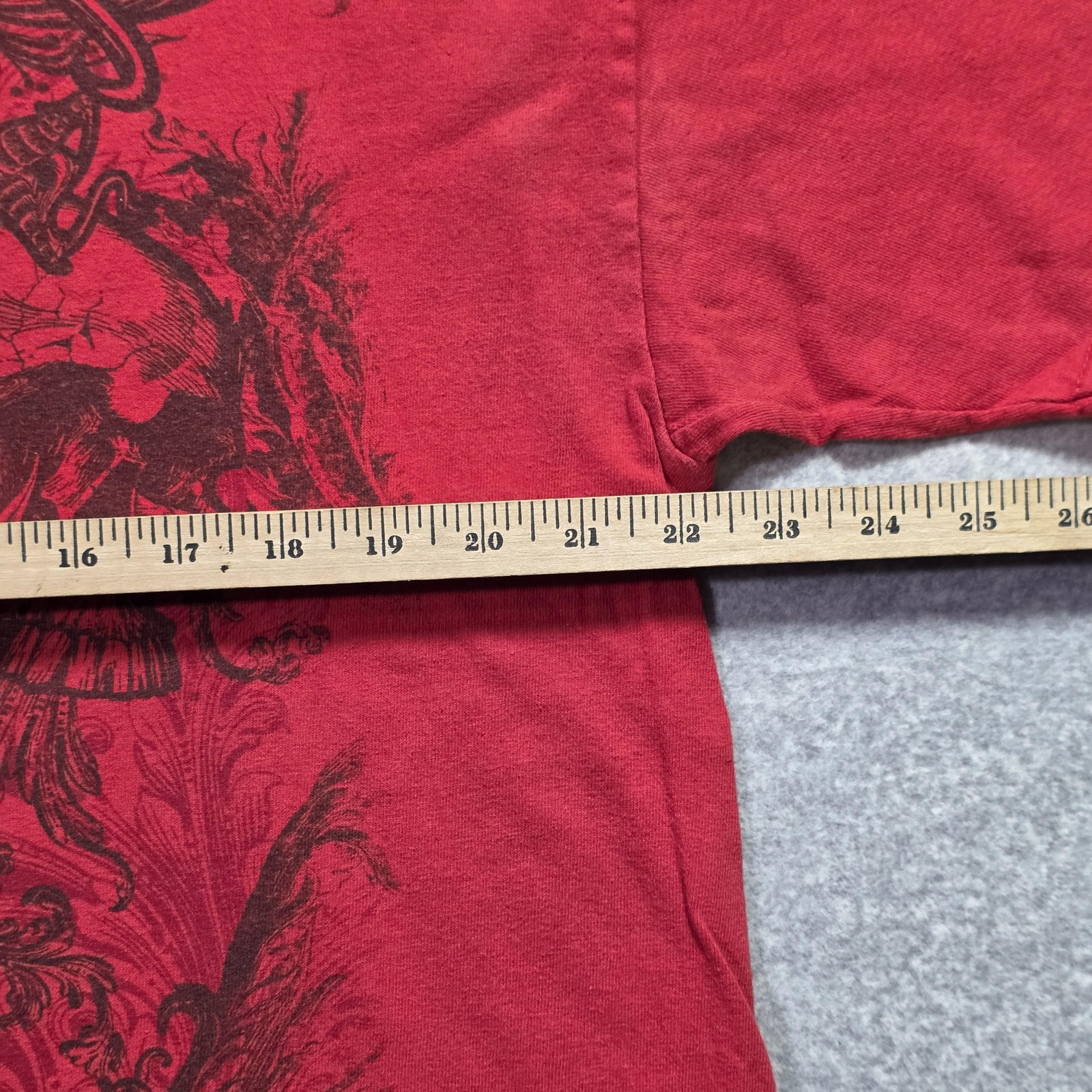 Alstyle Filthy Ink Skull Shirt Mens XL Red Gothic Tattoo Crossed Swords Graphic