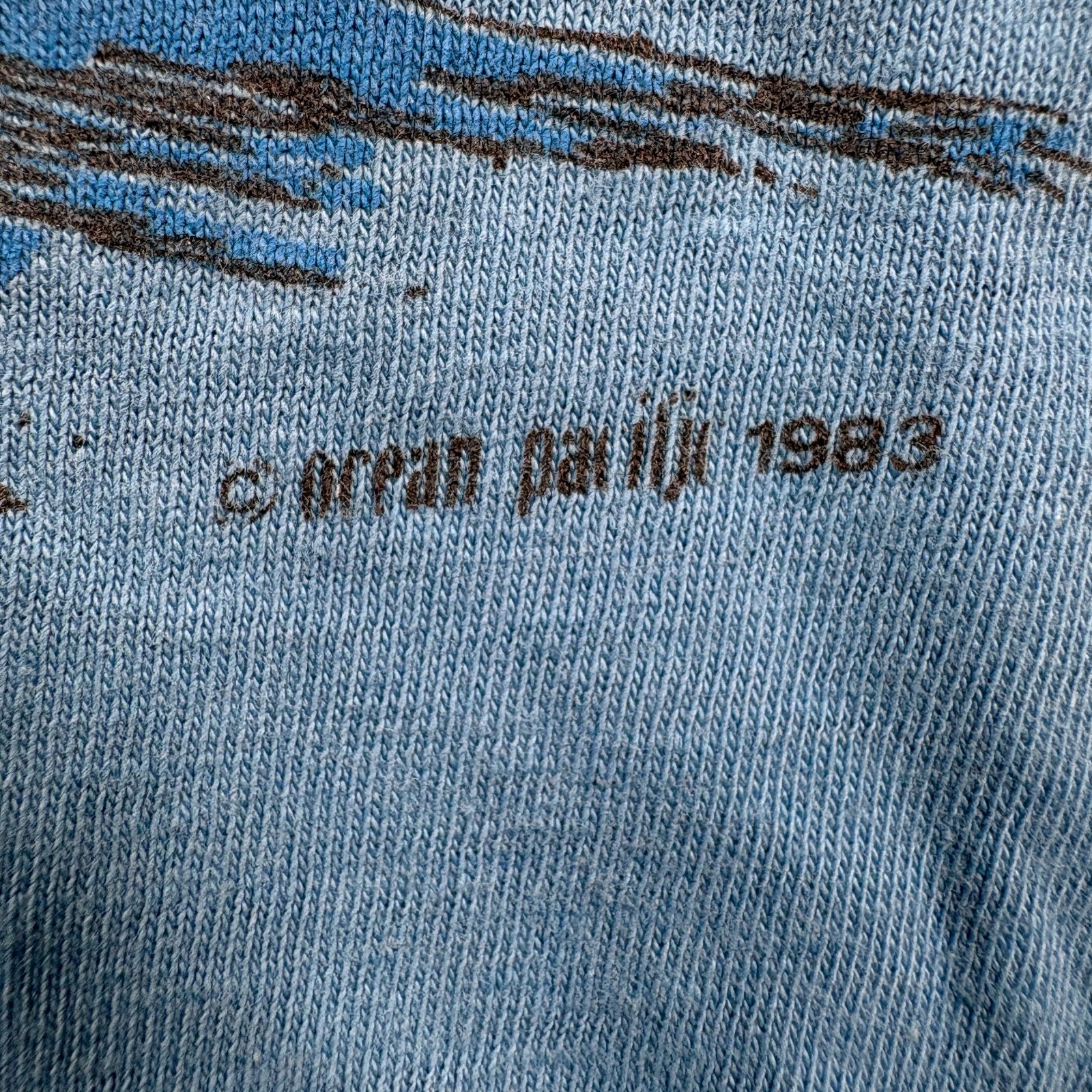 Vintage 1983 Ocean Pacific Op Surf Shirt Mens XL Blue Logo Long Sleeve Pullover
