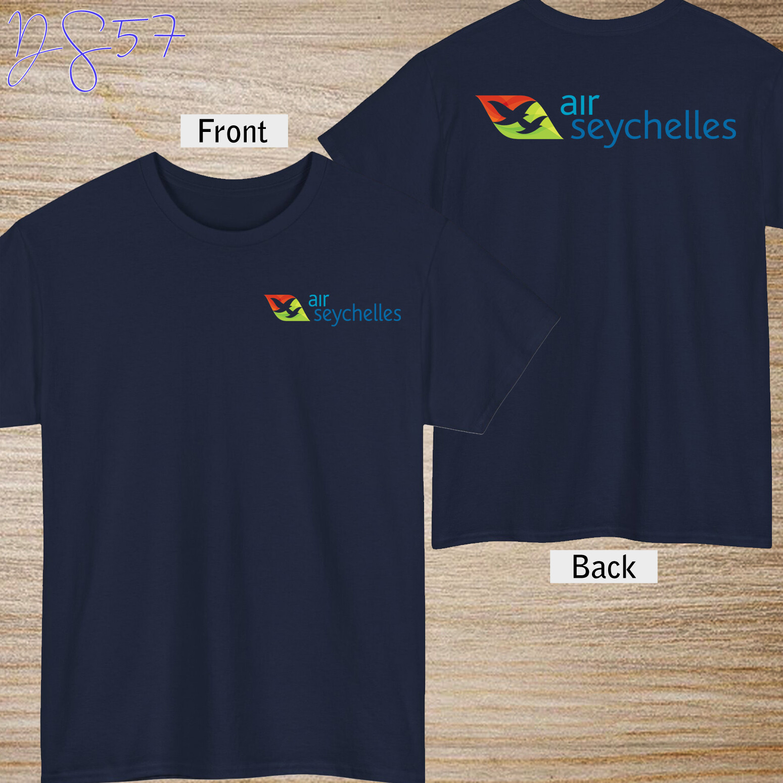 Air Seychelles Vintage Logo Shirt Black/Navy/Grey/White/Red/Blue T-Shirt S-5XL