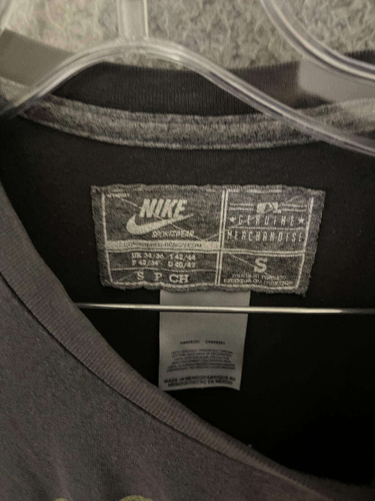 Los Angeles Mens T Shirt Small gray Nike Athletic Genuine Merchandise