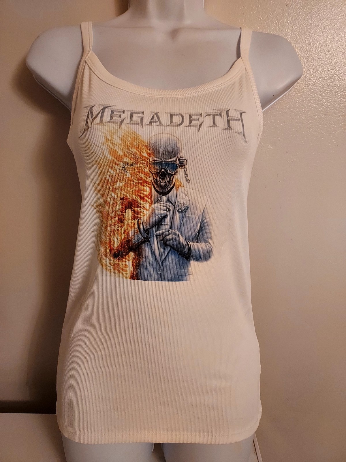 Megadeth tank top flames design Megadeth cropped tank top ribbed Megadeth Shirt