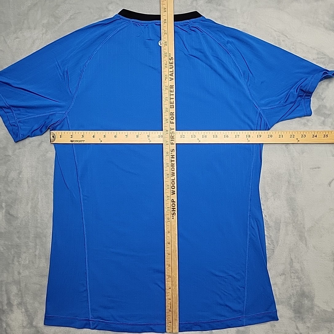 Lululemon Shirt Mens Small Blue Performance V-neck Pullover Athletic Wicking TEE