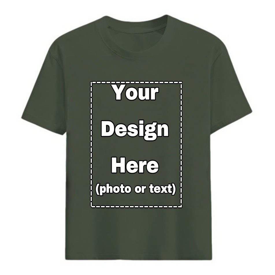 Custom Adult T-Shirt – Front & Back Print with Your Image – Personalized Design