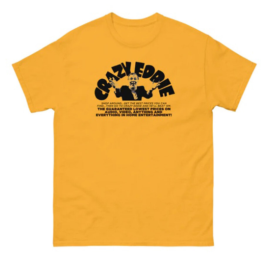 CRAZY EDDIE Cereal Men’s/Unisex Short-Sleeve T-Shirt Tee NYC NEW YORK CITY