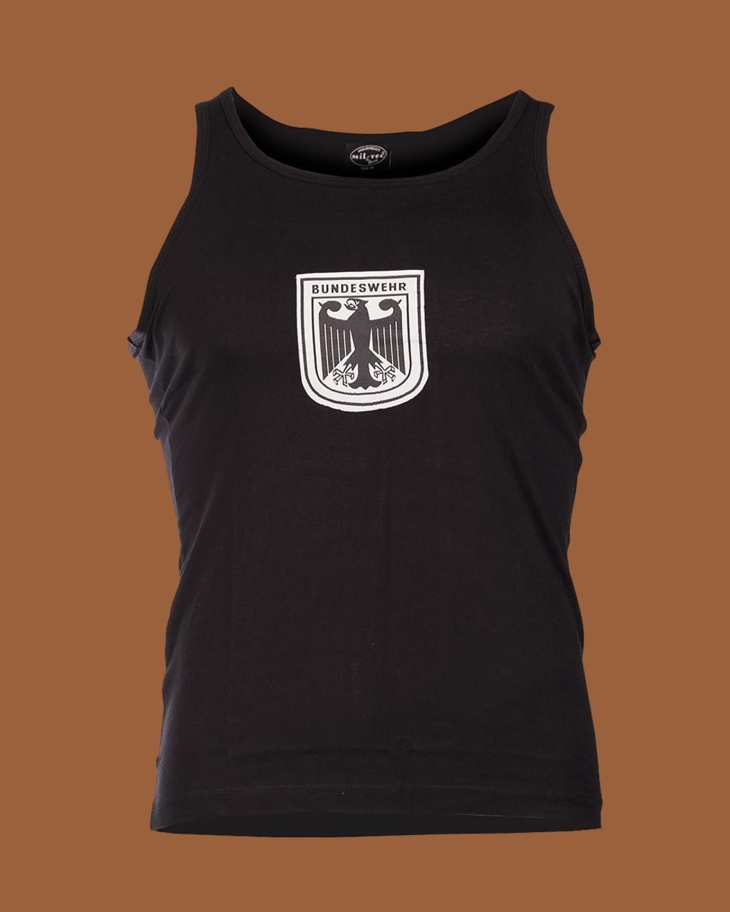 GERMAN MILITARY TANK TOP SHIRT BUNDESWEHR BLACK COTTON PHYSICAL TRAINING P.T.U