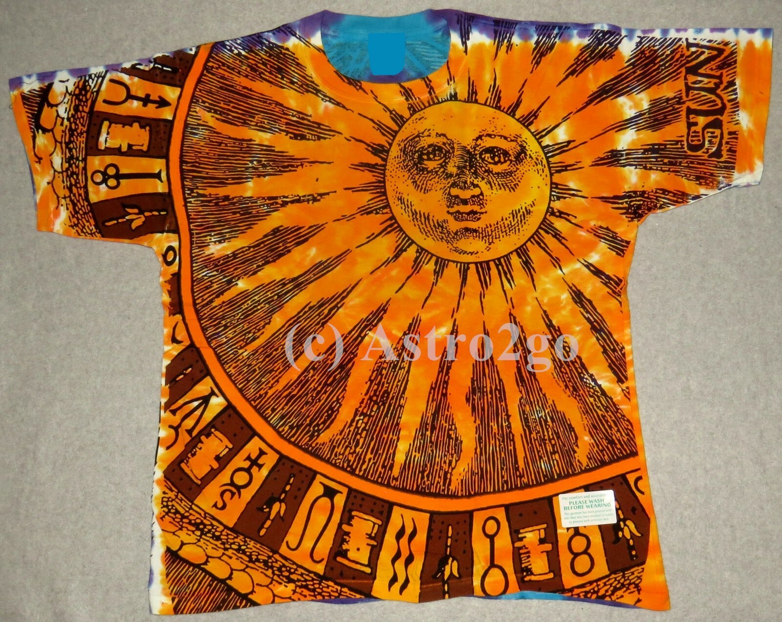 SUN MOON–Liquid Blue 2 sided Day Night Space Astronomy Science T shirt S-7XL