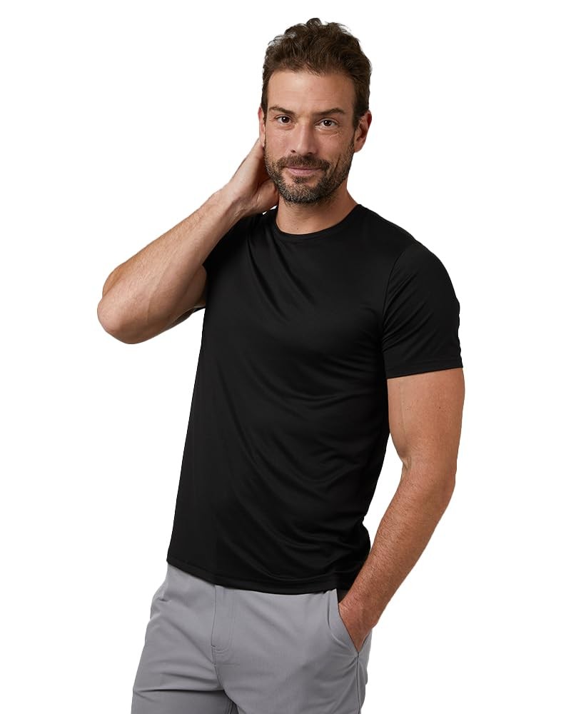 Men’s Cool Classic Crewneck T-Shirt, Anti-Odor, Quick Drying, 4-Way Stretch, …