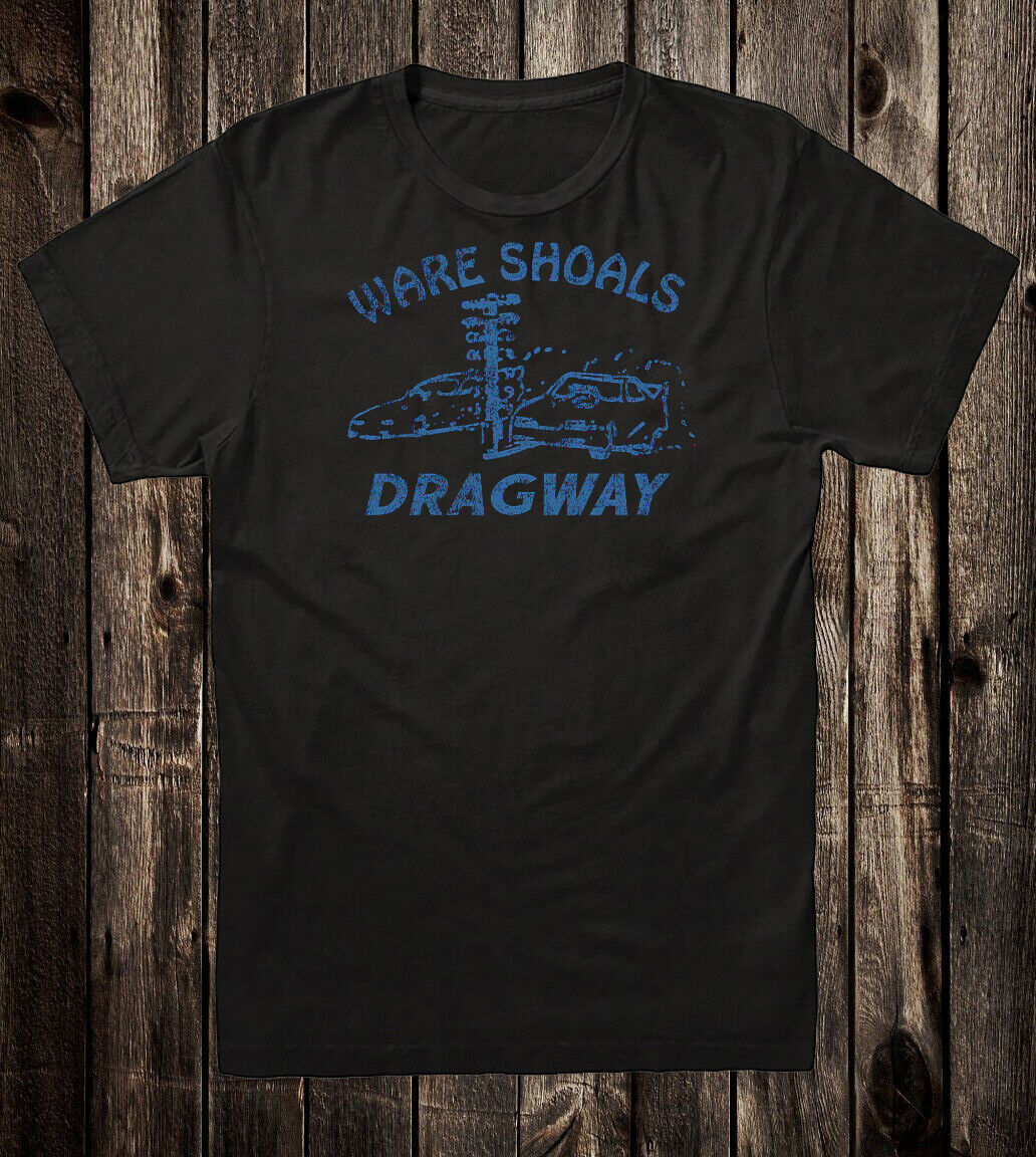 Retro Hot Rod Tee T Shirt 100% Cotton Drag Race Racing Ware Shoals Dragway SC