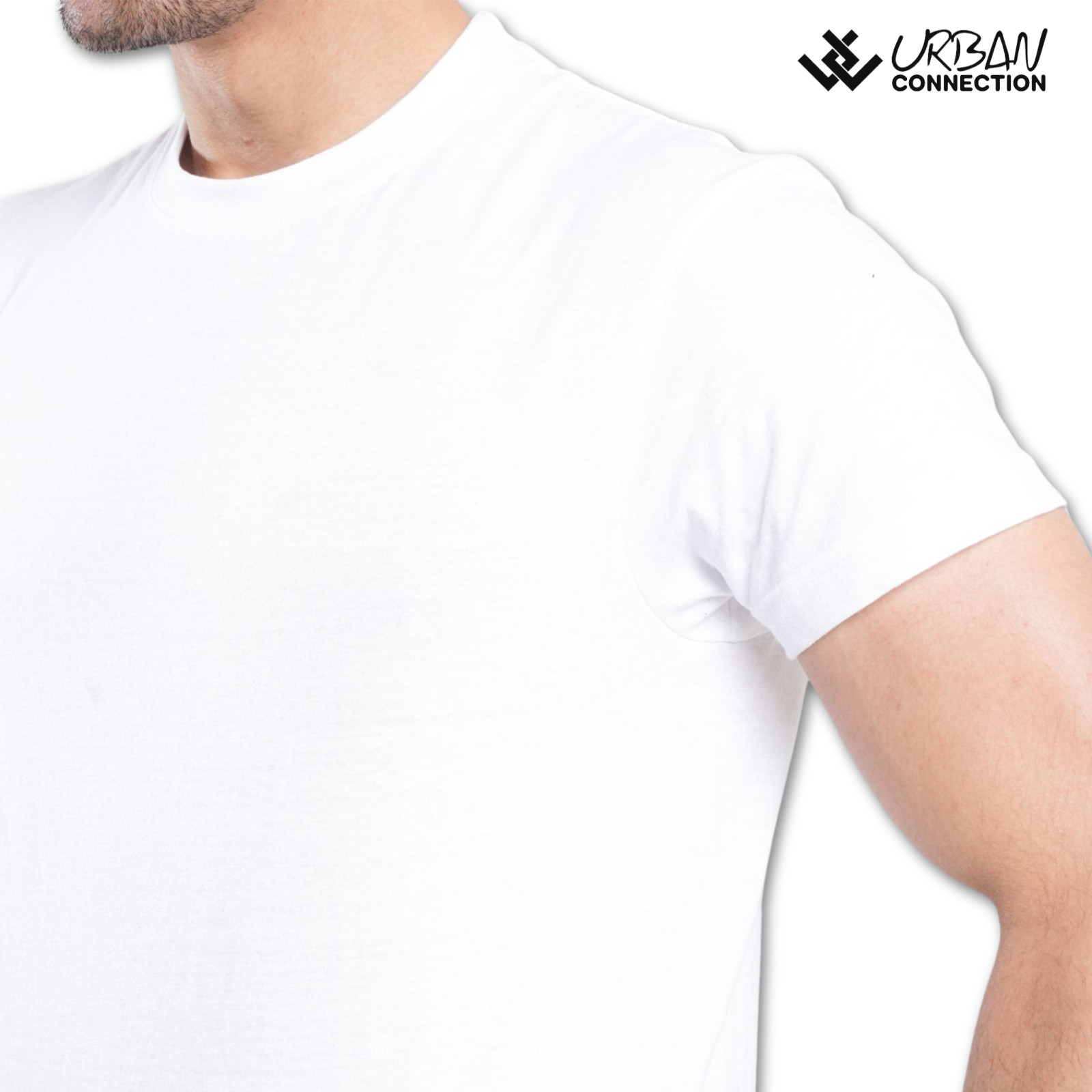Pack of 12 Shirts | White Crew Round Neck T-Shirt | Urban Connection | Small-6XL